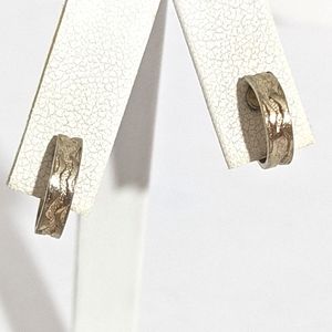 Vintage 30's Dainty Gold Screw Back Hoop Earrings